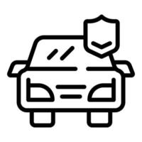 icono de coche de responsabilidad, estilo de contorno vector
