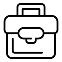 Liability briefcase icon, outline style vector