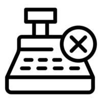 Payment cancellation icon, outline style vector