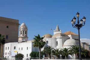 Narrow streets of the old town of Cadiz, southern Spain photo