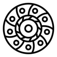 Clutch part icon, outline style vector