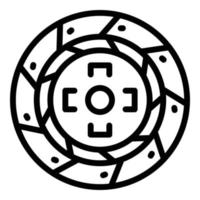 Clutch gearbox icon, outline style vector
