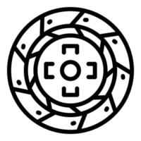 Clutch gearbox icon, outline style vector