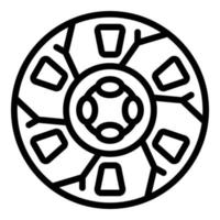 Clutch disc icon, outline style vector