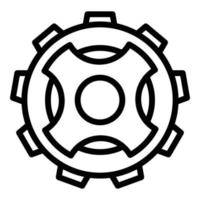 Transmission clutch icon, outline style vector