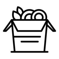 Delivery meal icon, outline style vector