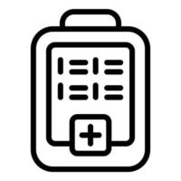 Hospital virus test icon, outline style vector