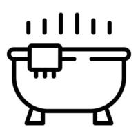 Evening bath icon, outline style vector