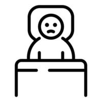 Awake man icon, outline style vector