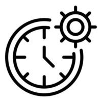 Time test virus icon, outline style vector