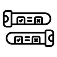 Covid tubes icon, outline style vector