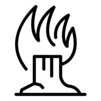 Flame trunk icon, outline style vector