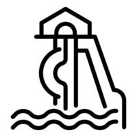 Aquapark icon, outline style vector