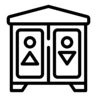 icono de la habitación wc, estilo de esquema vector