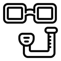 Dive tools icon, outline style vector