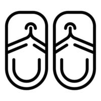 Water slippers icon, outline style vector