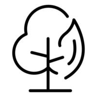 icono de hoguera de árbol, estilo de contorno vector