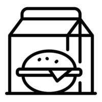 Fast food takeaway icon, outline style vector