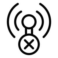No internet signal icon, outline style vector