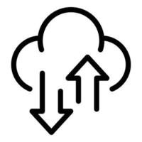 Cloud internet icon, outline style vector