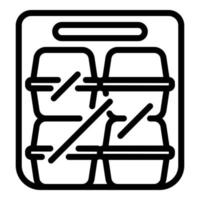 Restaurant takeout icon, outline style vector