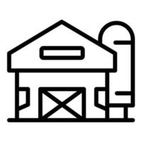 icono de la casa del rancho, estilo de esquema vector