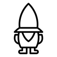 Farm dwarf icon, outline style vector