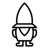 Farm dwarf icon, outline style vector