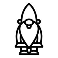 Home dwarf icon, outline style vector