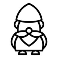 Statue gnome icon, outline style vector