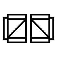 Ranch doors icon, outline style vector