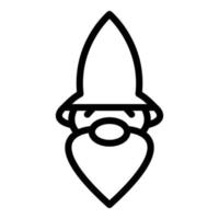 Garden dwarf icon, outline style vector