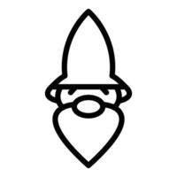 Garden dwarf icon, outline style vector