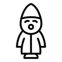 Figurine midget icon, outline style vector