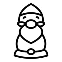 Farm gnome icon, outline style vector