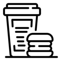 Fast food menu icon, outline style vector