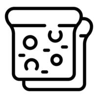 School break food icon, outline style vector