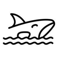 Orca killer icon, outline style vector