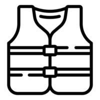 icono de chaqueta de natación, estilo de contorno vector