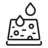 Drops analysis icon, outline style vector