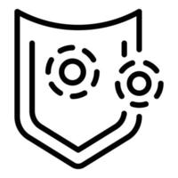 Medical shield icon, outline style vector