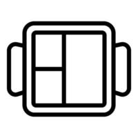 Food tray icon, outline style vector