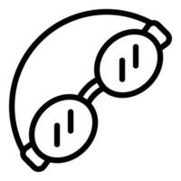 Swimming glasses icon, outline style vector