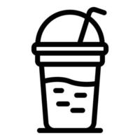 Vitamin shake icon, outline style vector