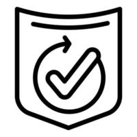 Security value icon, outline style vector