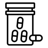 Vitamin pack icon, outline style vector