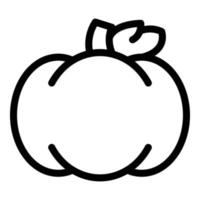 Pumpkin vitamin icon, outline style vector