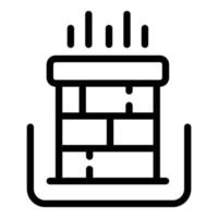 Outside chimney icon, outline style vector