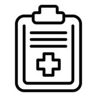 Medical report icon, outline style vector