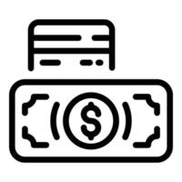 Dollar parking icon, outline style vector